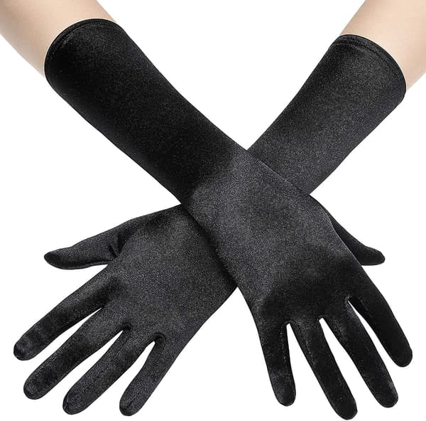 Handskar Satinhanskar Bröllop Maskeraddräkt Handskar Bröllop Balhandskar Armbågslängd Acsergery Present