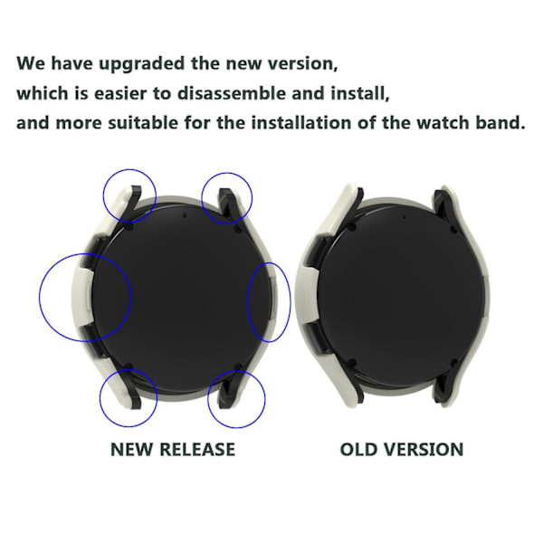 Smartklokke PC-deksel for Samsung Galaxy Watch 5 44mm, Halvt Deksel Rammebeskytter med Skala Green