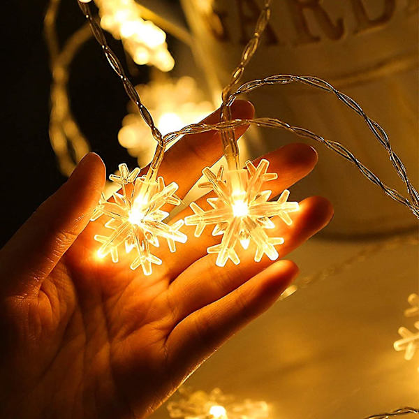 Snefnug Julemand Lyskæde 3m 20 stk. LED String Light Gardin Romantisk Dekoration