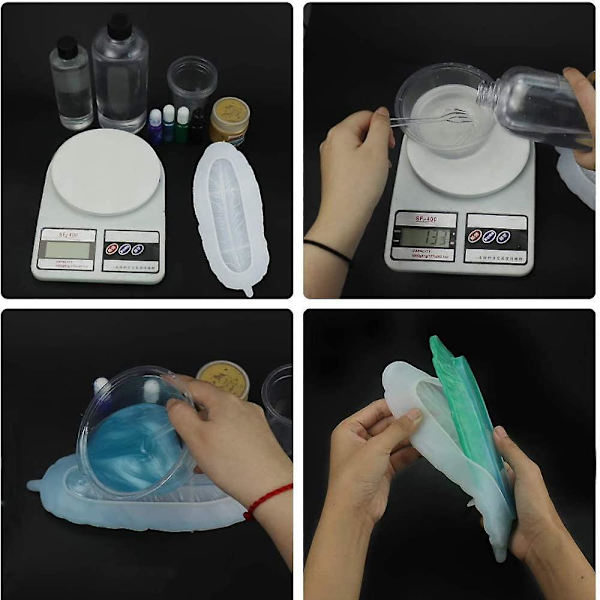 Resin Støbe Resin Silikoneform, Epoxy Resin Former, Fjerform, Støbe Resin Silikoneform, Epoxy Resin Former, Silikoneform Til Boligindretning