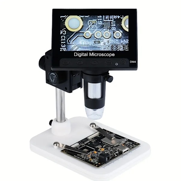 4,3\" Myntmikroskop, 4,3 Tums LCD Digital Mikroskop 1000x, Myntförstoringsglas Med 8 Justerbara LED-lampor, För PC-visning, Windows-kompatibel