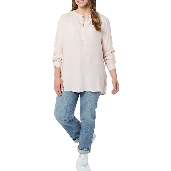 Langærmet vævet bluse til kvinder Style 10 XL