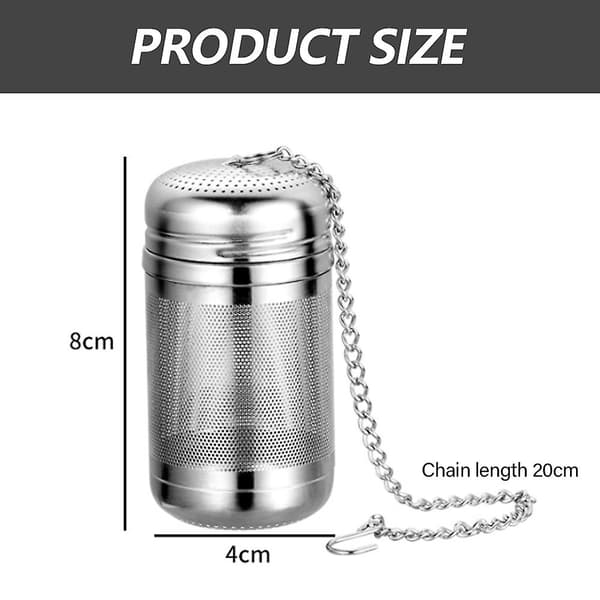 Stor teinfuser för löst te & kryddinfuser för matlagning, extra fint nätstort tesil för löst te S