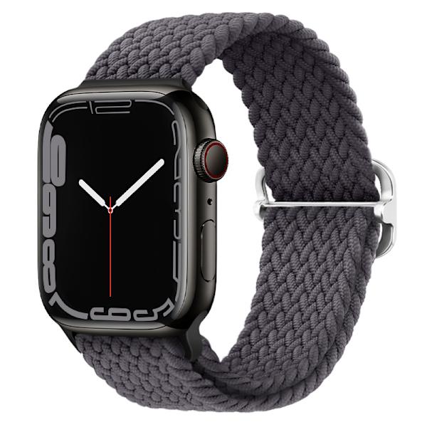Rannekoru, joka on yhteensopiva Apple Watch -rannekkeen kanssa, 38 mm, 40 mm, 41 mm, miehille ja naisille, säädettävä elastinen ranneke, joka on yhteensopiva iWatch-sarjan kanssa Dark grey 38 mm 40 mm 41 mm