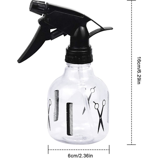 Dimsprayflaska, acsergery tomma plastsprayflaskor 200 ml med hållbar