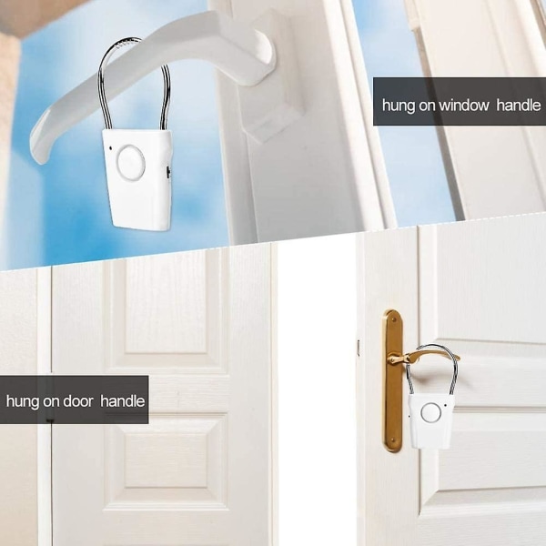Dörrhandtagslarm, dörr- och fönsterlarm Touchsensor Larm Dörr- och fönstersensor, 120db Touch Sensor Stöldskydd