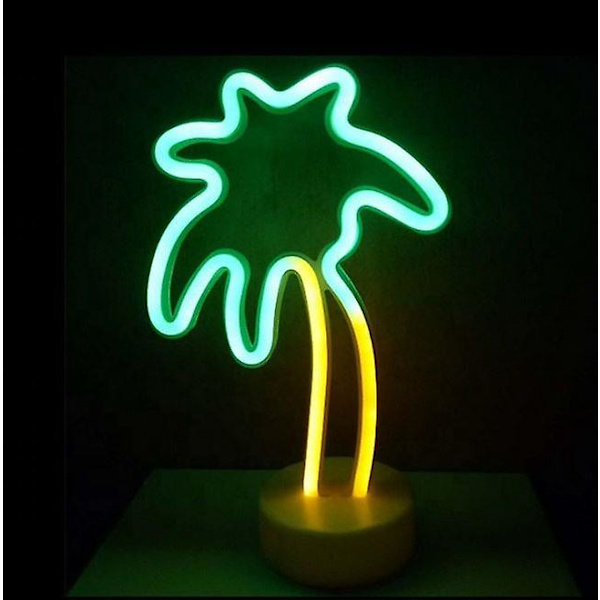 Lumoonosity Palm Tree Lights Neon Signs - Coconut Tree Neon Light För Sovrum, Skrivbord, Bordsdekoration - Batteri/usb-driven Led Palm Tree Light - Pal