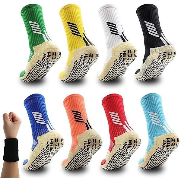Antislip fotbollsstrumpor halkfria sportstrumpor gummiplattor basketstrumpor/yoga