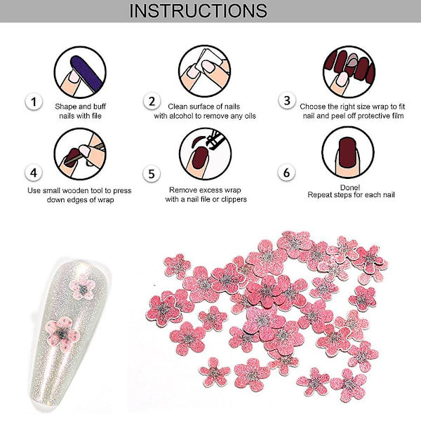 Kynsien jouluiset kynsitaidehiutaleet, jouluiset kynsitarra-arkit, värikkäät manikyyrikoristeet style 3