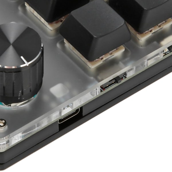Mini Tastatur med Knottdesign Rød Bryter Dobbel Modus Plug and Play Mekanisk Programmerbart Tastatur For Spill Kontor Media 9 Taster Med 2 Knotter