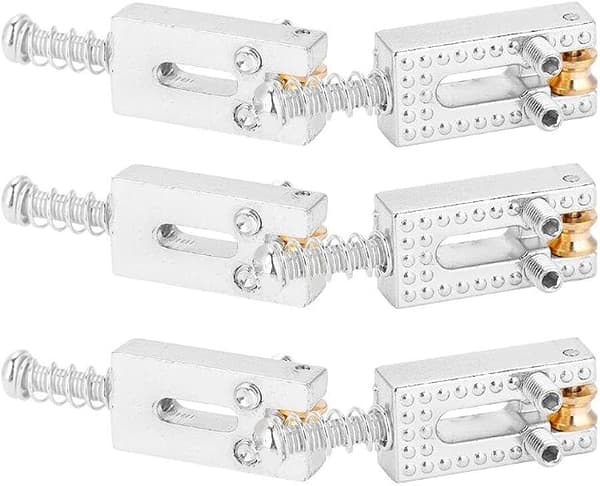 Sadel för Elgitarr, 6 Rullbro Saddlar för Fender Strat Tele Elgitarr 4 färger (Silver)