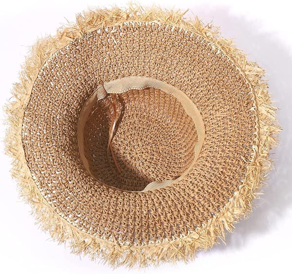 Dame Solhat Strandhat Frynset Hæklet Foldbar Stråhat Sommer Style 2
