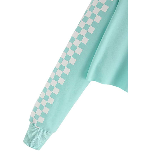 Barn Crop Tops Flickor Hoodies Söta Rutiga Långärmade Modetröjor Green XL