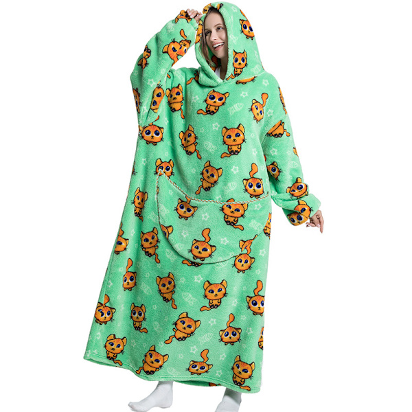 wearable sports hoodie oversized termisk jumper Lazy hoodie plus lang husbeklædning A012