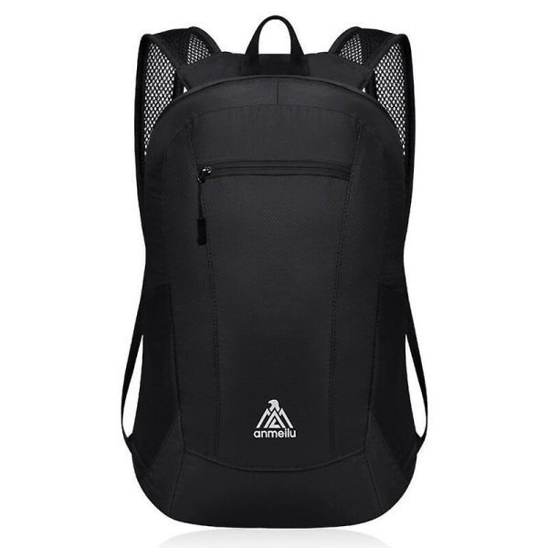 ANMEILU 2013 15L Fällbar Ryggsäck Utomhus Vandring Camping 70D Nylon Lätt Axelväska Black