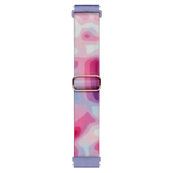 Nylon Urrem til Coros Pace 2/Apex 42mm, 20mm Mønstret Justerbar Flettet Løkke Rem Purple Blue