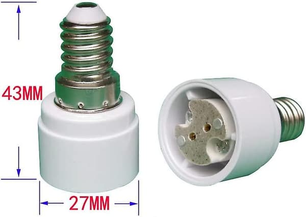 Sæt med 4 E14 til G4 Mr16 Gu5.3 Gu4 Base Adapter til LED eller Halogenpære