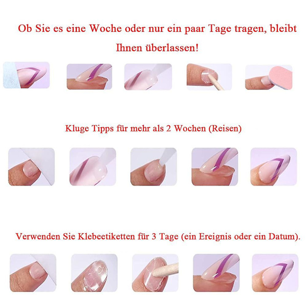 Farve Tryk-på Manicure, Solid Farve Mani style 3