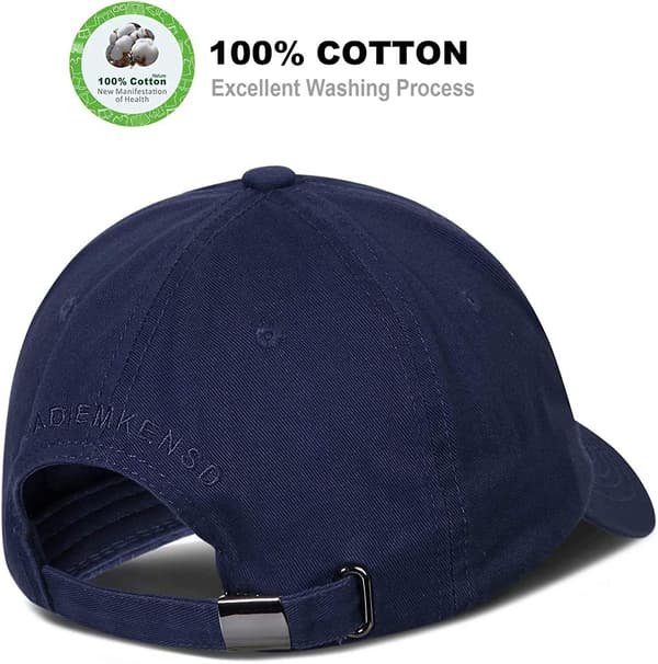 Bomullsbaseballcaps Ustrukturert Unisex One Size Navy Blue
