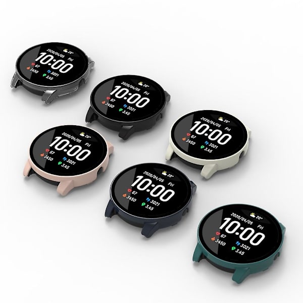 PC-etui til Haylou Solar LS05, + Skærmbeskytter i hærdet glas, ridsefast beskyttelsescover Dark Green