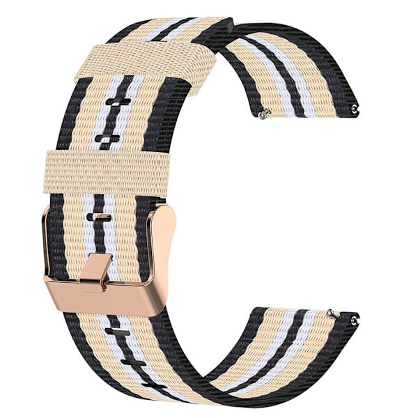 19mm urheilullinen kudottu kangasranneke Xiaomi Haylou Solar LS01/ID205/Willful SW021 nylonälykelloon Black Beige
