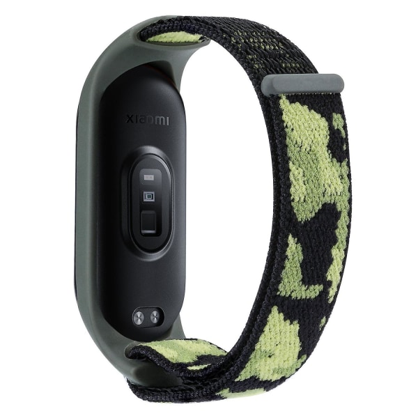 Kamouflage justerbart watch i nylon för Xiaomi Mi Band 5/6/7 Army Green
