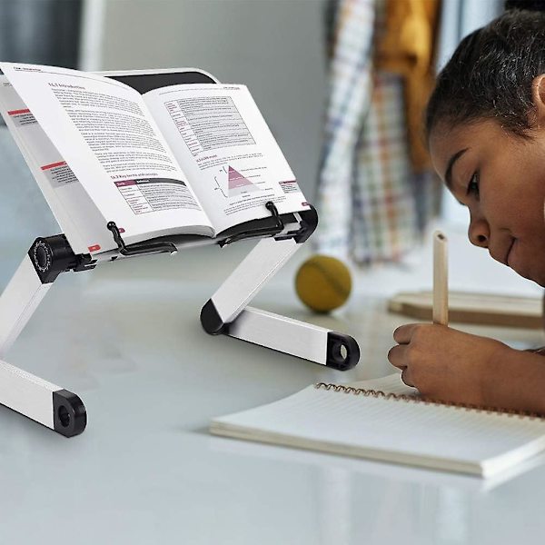 Ergonominen kirjateline, lukuteline, kokoontaitettava ja kannettava keittiön keittokirjateline keittokirjoille, tableteille, resepteille