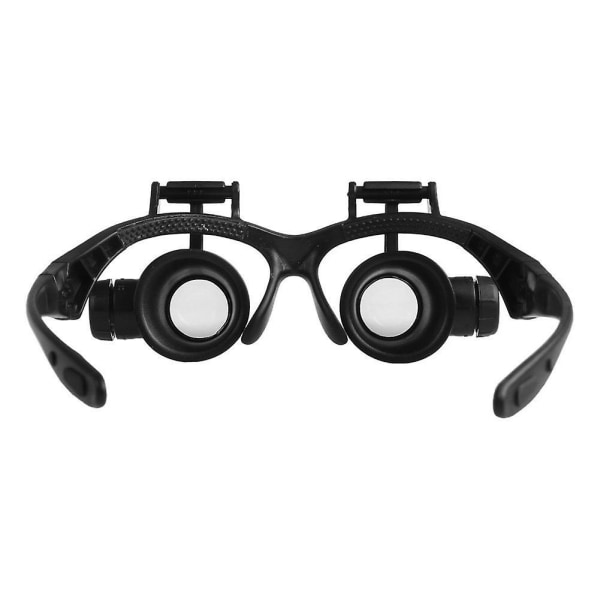 8 Linser Forstørrelsesglass Lupe Juveler Ur Reparasjon med LED-lys