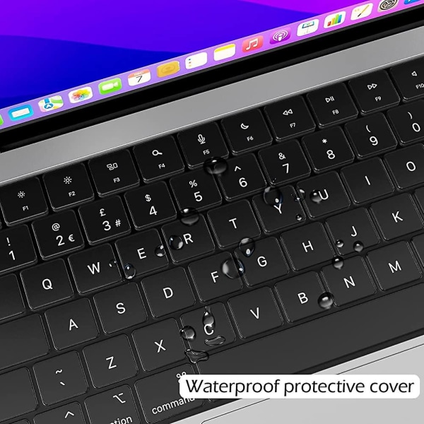 Ultra tunn Tpu-tangentbordsöverdrag för Macbook Pro 14 & 16 M1 Pro & M1 Max-chip