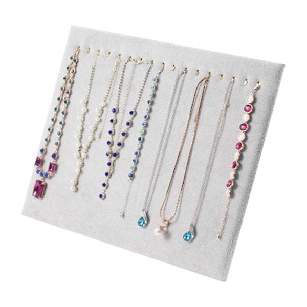 17 krokar Halsband Display Stativ Sammet Halsband Stativ Örhänge Smycken Display Stativ(17 Krokar Halsband Display) Black