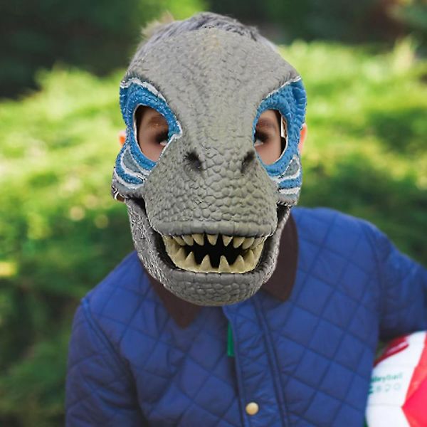 Lasten dinosaurusnaamio, dinosauruslelut avautuvalla liikkuvalla leualla, eläinnaamio blue