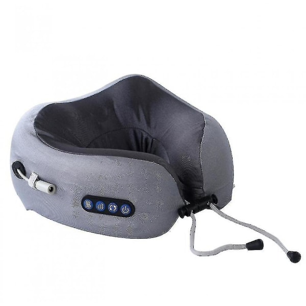 Uppladdningsbar Smart Neck Massager Resesömn Elektrisk massagekudde (grå)