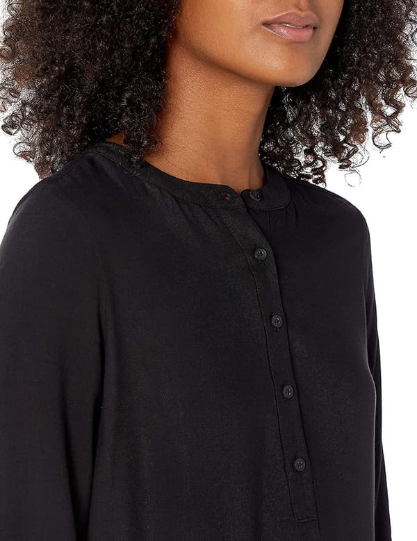 Langærmet vævet bluse til kvinder Style 2 XXL