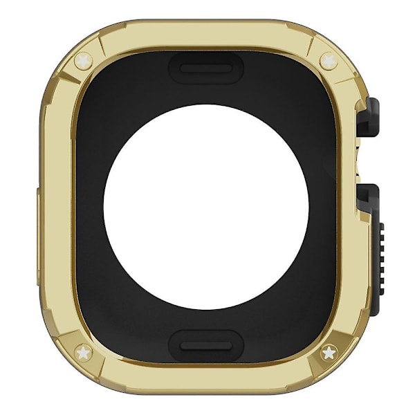 PC+TPU-fodral för Apple Watch Series 8 7 45mm/Series 6 5 4 SE (2022) SE 44mm, reptåligt Gold