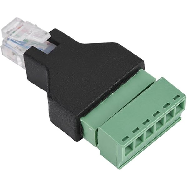 Kabels ljudadapter, Ethernet RJ12 6P6C hane till 6-stifts skruvterminaladapterkontakt