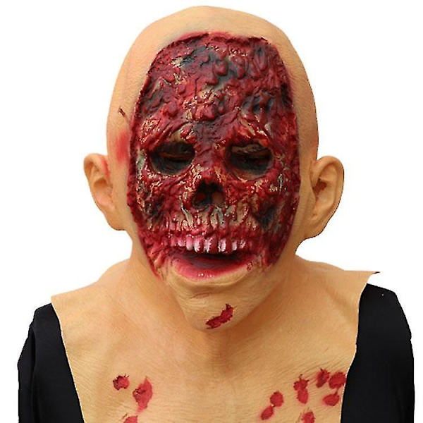 Zombie Maske Halloween Latex Walking Dead Kostume Fest Rekvisit Horror Tilbehør