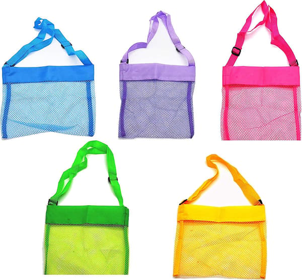 Mesh Strandtasker Muslingeskal Mesh Taskesæt Med 5