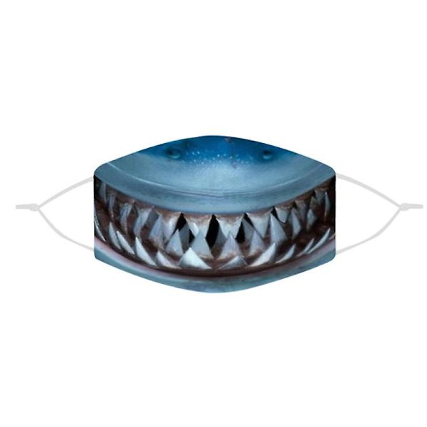 10 pakker Genanvendelig Hajmaske Vaskbar Hajprint Maske Til Unisex Voksne BLUE