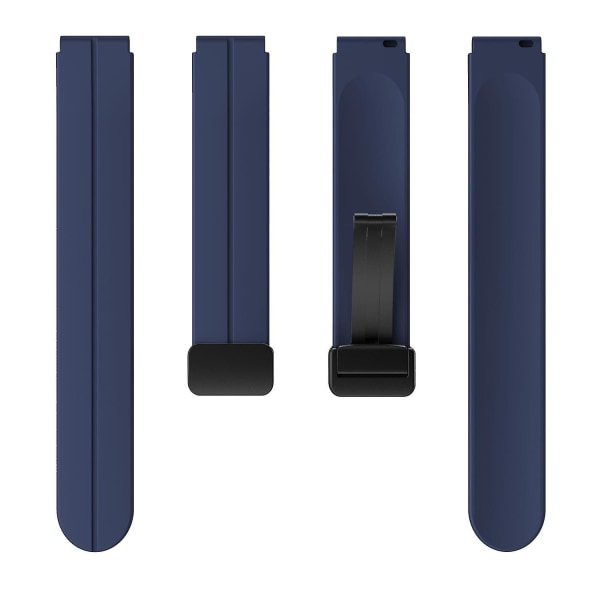 For Keep B4/Huawei Watch Fit Mini 16mm Silikonrem Erstatning Klokkereim, Svart Foldespenne Midnight Blue