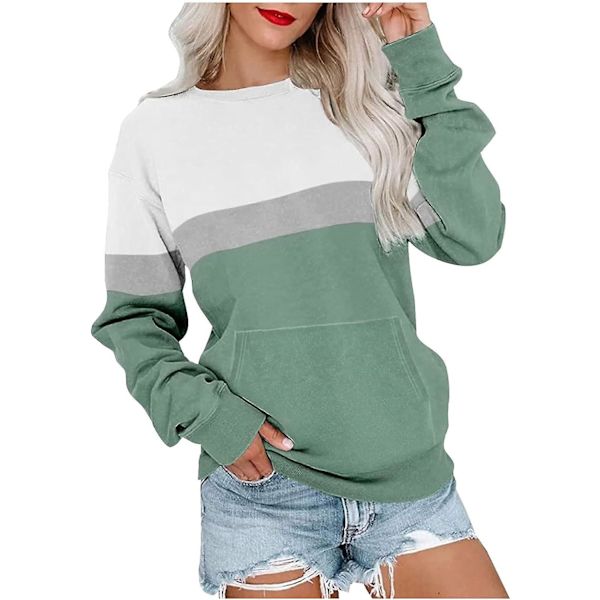 Julegenser for kvinner, oversized pullover med lommer, stilig og koselig