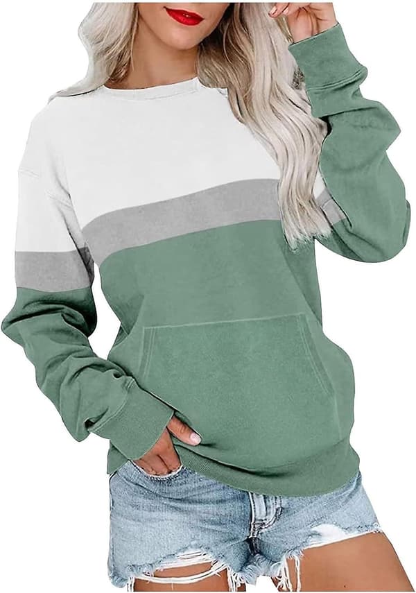 Juletrøje til kvinder, oversized pullover med lommer, stilfuld og hyggelig