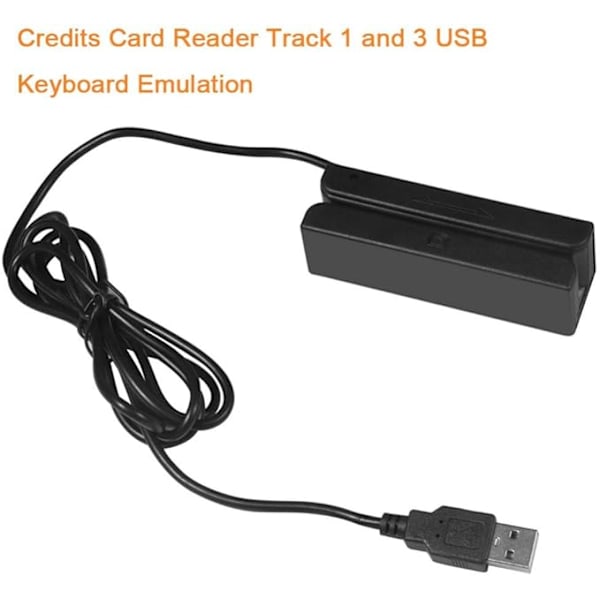 USB Mini Magstripe-läsare/kodare Magremskort Kreditkort Hi-Co Swiper 3 Spår Bidirektionell Svepning med USB-tangentbordsemulering