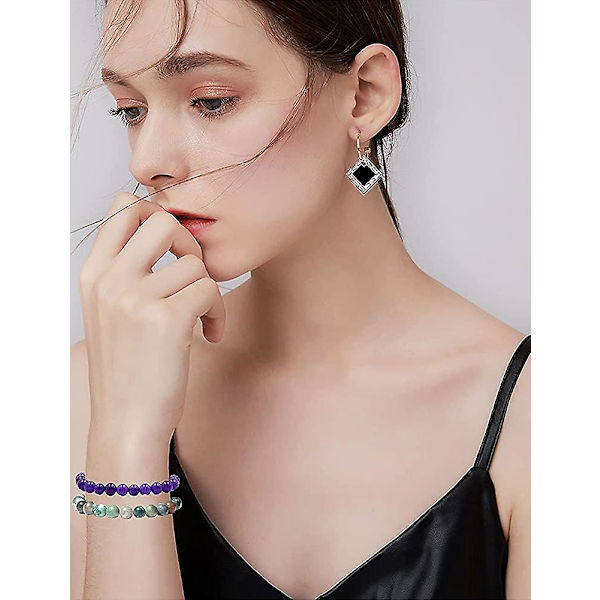 12 st 8 mm vackra halvädelstenar runda pärlor energi kraft kristall Reiki healing