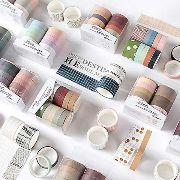 Washi Tape Sæt 10 Ruller Dekorative Maskeringstape Papirtape til Kunst, DIY Håndværk, Journals, Planlæggere, Scrapbog, Gave Sweet Dream(2m)