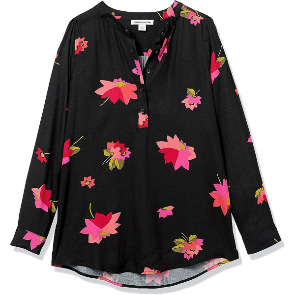 Langærmet vævet bluse til kvinder Style 3 XXL