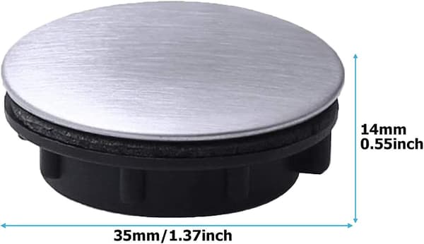 Deksel for vaskhull i rustfritt stål (2 pakker, 31-40 mm)