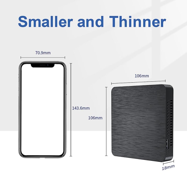 Mini PC Computer Host Kompakt Størrelse Dual WiFi Alsidig til Hjemmekontor US