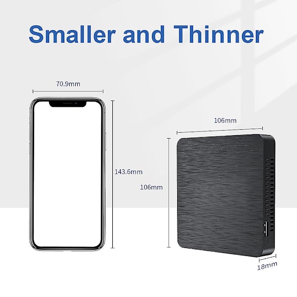 Mini PC-datorvärd, kompakt storlek, dubbla WiFi, mångsidig för hemmakontor EU