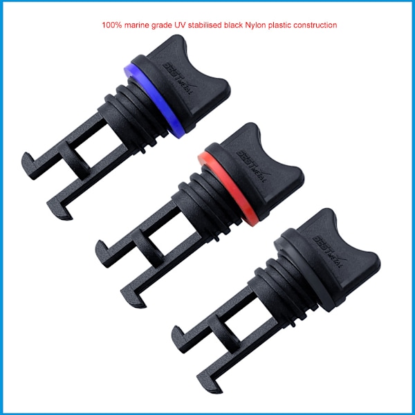 19mm Nylon Marine Afløbsprop Ledningsprop Kajak Kano Lænse Udtag Prop Fitting (3 stk)