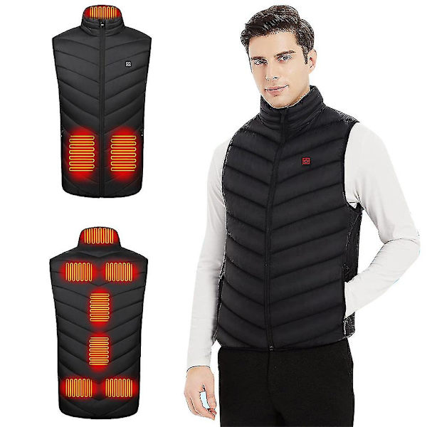 Opvarmet Vest Unisex Opvarmende Opvarmet Vest Elektrisk Varmevest L